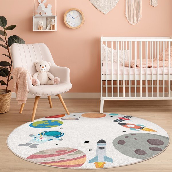 Детско килимче за игра подходящо за пране ø100 cm Space Trip – Mila Home-image-4