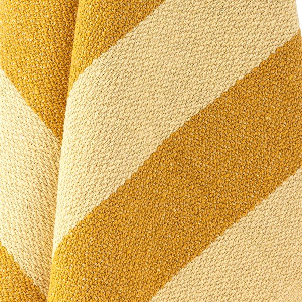 Жълто одеяло от рециклиран памук 130x160 cm Frello – Bloomingville-image-4