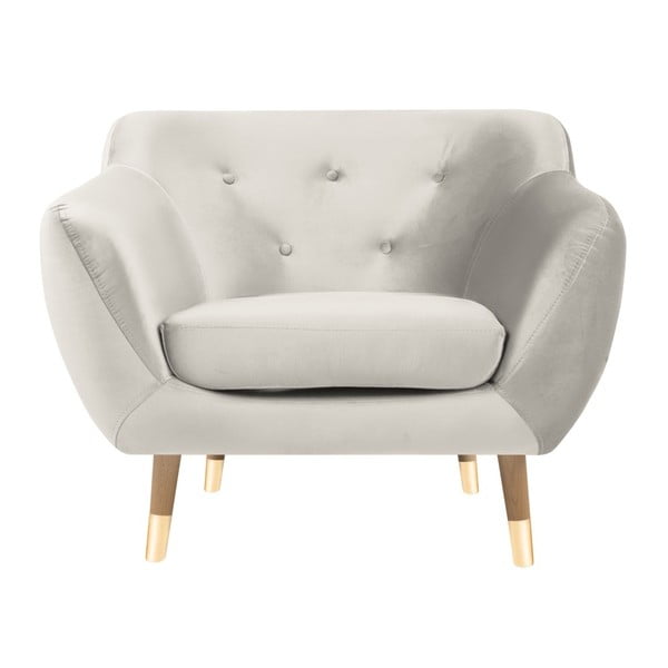 Krémové křeslo Mazzini Sofas Amelie