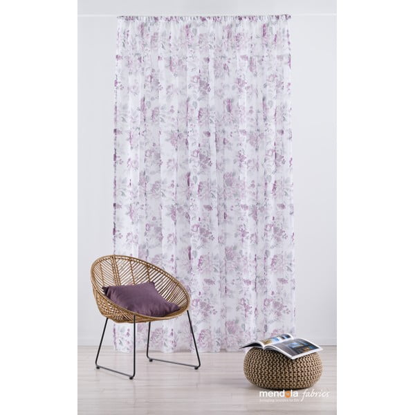 Бяло-лилава завеса 300x260 cm Elsa - Mendola Fabrics