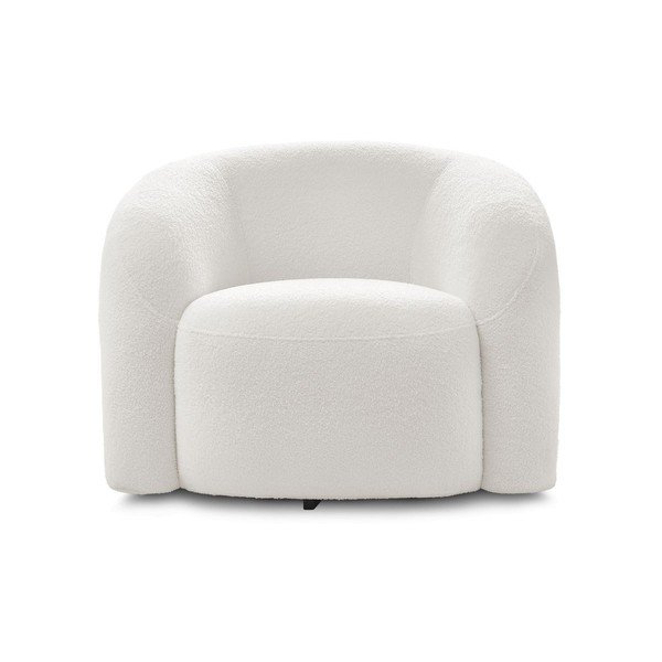 Бяло въртящо се кресло от прежда с примки от букле Elina – Bobochic Paris