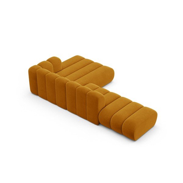 Жълт ъглов диван (десен ъгъл) Lupine – Micadoni Home-image-3
