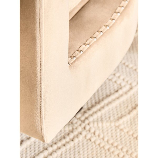 Светлокафяво въртящо се кадифено кресло Hestia – Premier Housewares-image-3