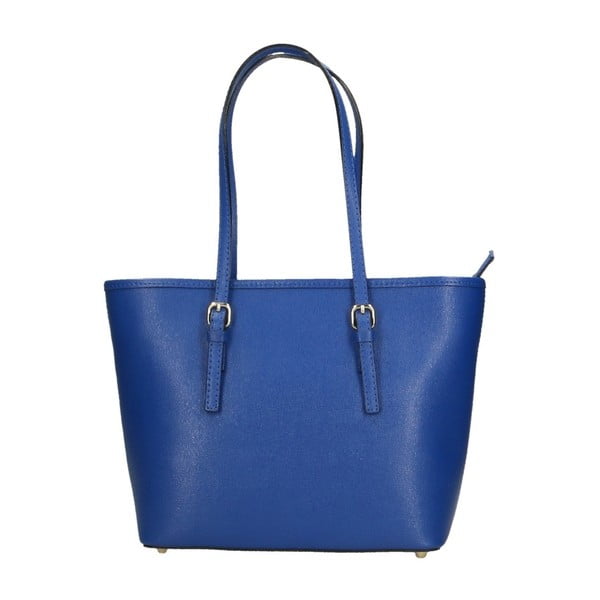 Кралско синя кожена чанта Mina - Roberto Buono