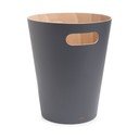 Тъмносиво офис кошче за боклук 7,5 l Woodrow – Umbra