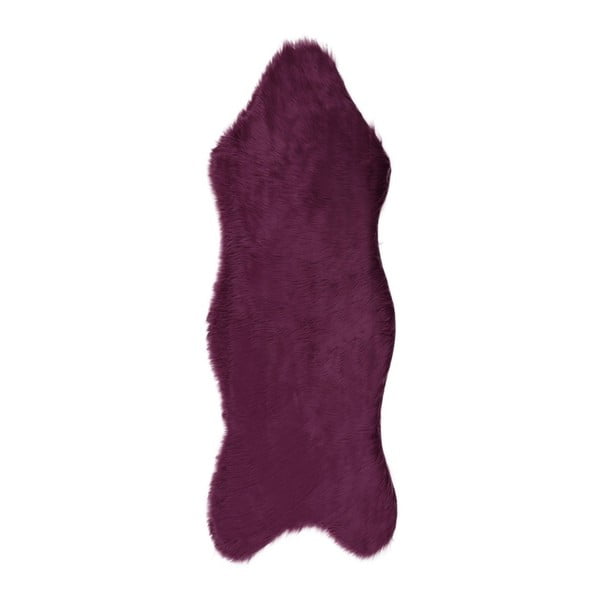 Лилава пътека от изкуствена кожа Pelus Purple, 75 x 200 cm - Unknown