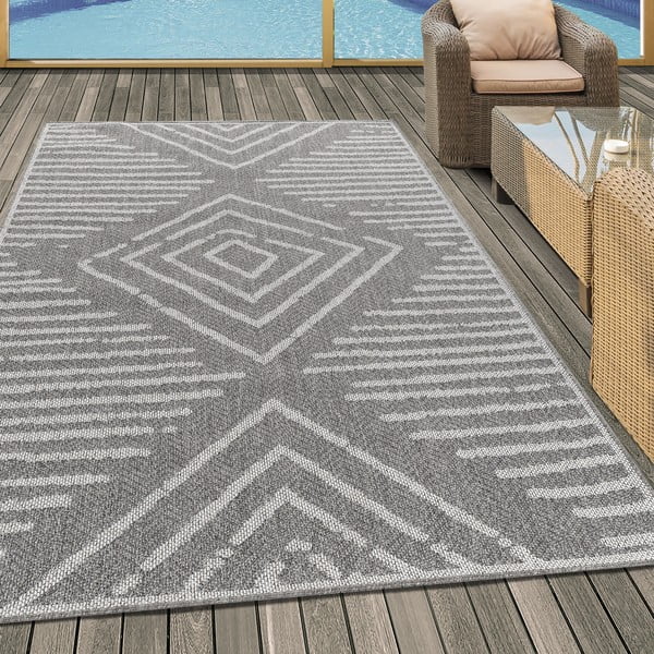 Сив външен килим 80x150 cm Aruba – Ayyildiz Carpets-image-1