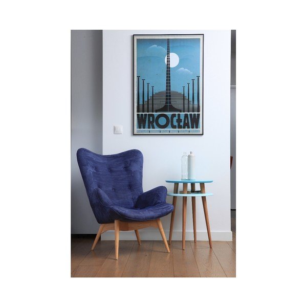 Světle tyrkysový konferenční stolek Ragaba UFO, Ø 45 cm-image-1