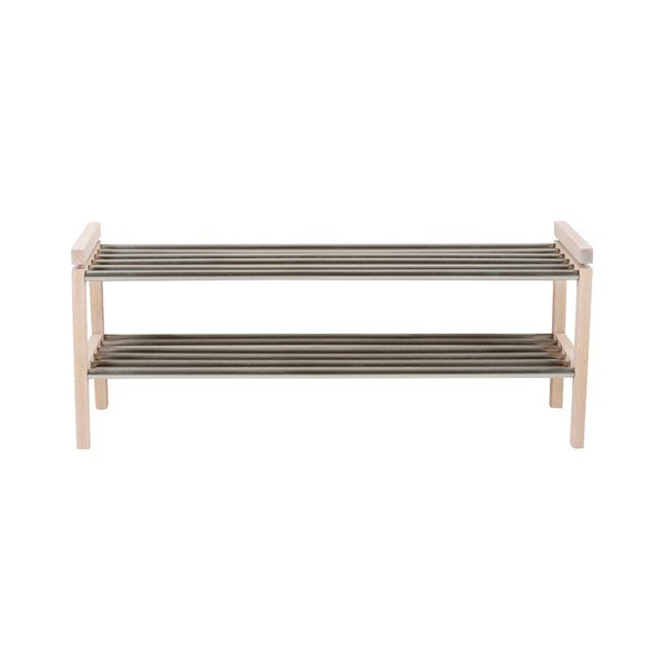 Стойка за обувки от масивен дъб естествена Confetti – Rowico-image-2