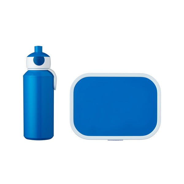 Комплект за закуски и бутилка за вода Campus Blue - Mepal