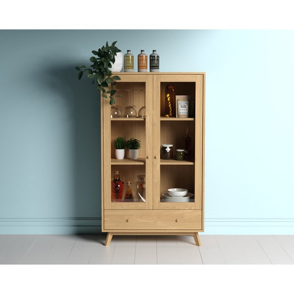 Витрина от декор от дъб  естествена 100x170 cm Kensal – Woodman-image-2