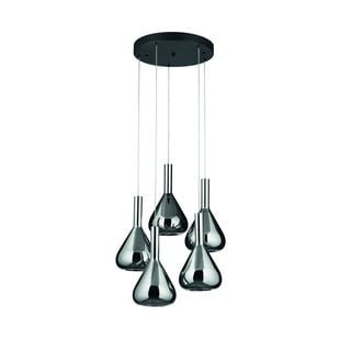 Черно LED висящо осветително тяло със стъклен абажур ø 55 cm Cipera – CINQUE