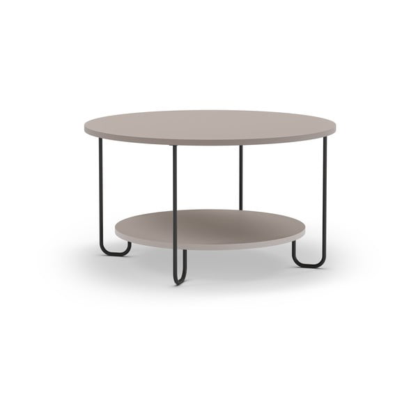 Сива кръгла маса за кафе ø 80 cm Tonka - Marckeric-image-2