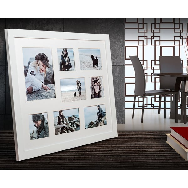 Бяла рамка за 8 снимки , 51 x 41 cm Narvik - Styler-image-1