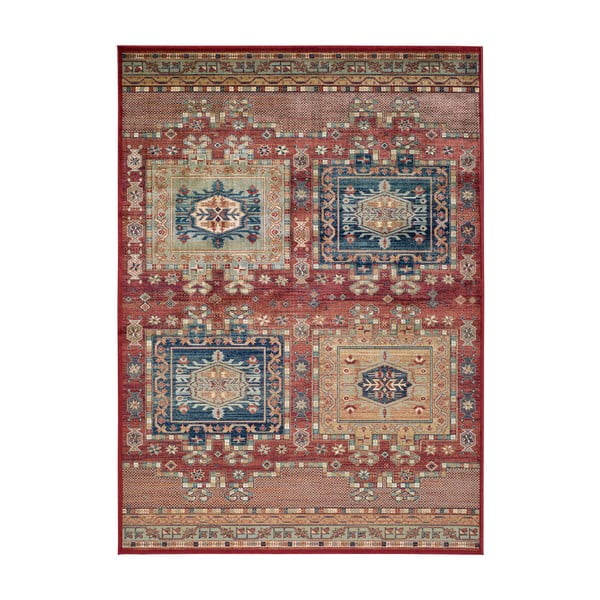 Червен килим от вискоза Орнамент, 160 x 230 cm - Universal