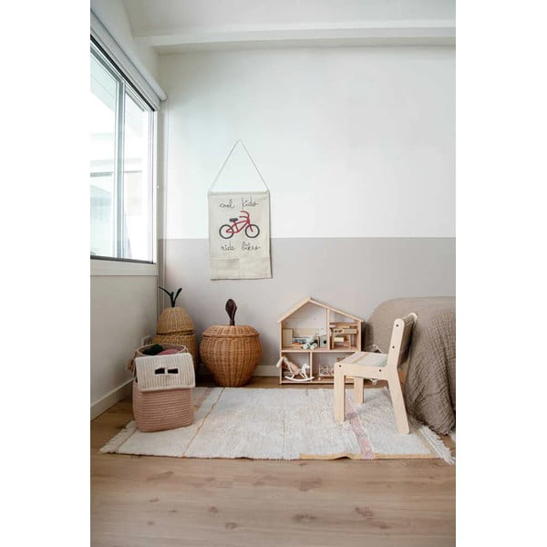 Розов и кремав ръчно изработен памучен килим подходящ за пране 140x200 cm Lanes Vintage Nude – Lorena Canals-image-4