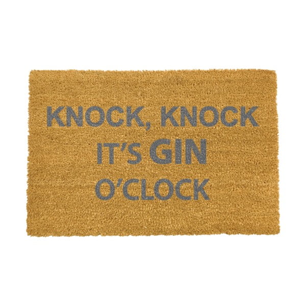 Изтривалка Knock Knock It's Gin O'Clock, 40 x 60 cm - Artsy Doormats