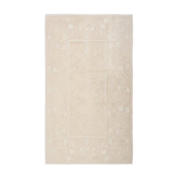 Krémový bavlněný koberec Floorist Qwara, 60 x 90 cm