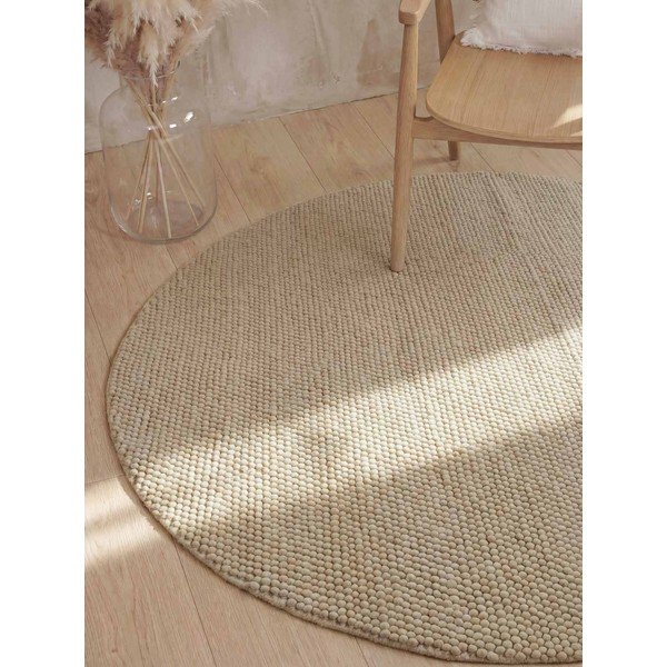 Ръчно изработен вълнен кръгъл килим в естествен цвят ø 200 cm Richmond Diana – Ted Baker-image-1