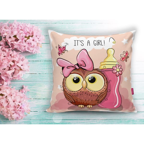 Детска калъфка за възглавница 43x43 cm Girl Owl – Mila Home-image-2
