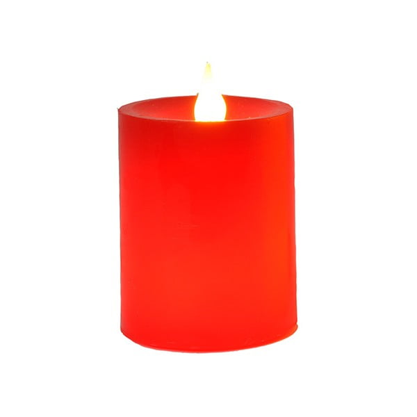 Červená vosková LED svíčka Best Season Light, 12 cm