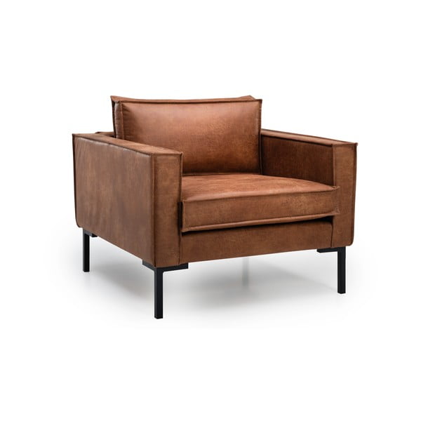 Кафяв фотьойл от изкуствена кожа Rate - Scandic