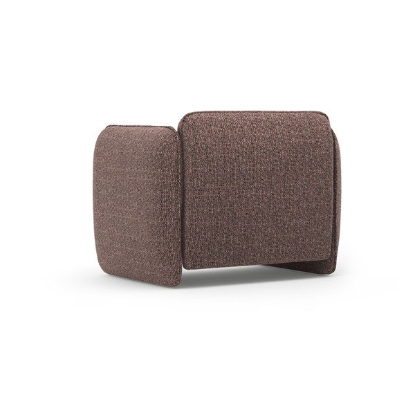 Кафяво шенилово кресло Georgia – Micadoni -image-3