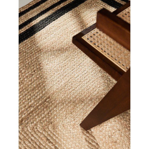 Черен/в естествен цвят двустранен/ръчно изработен ютен килим 160x230 cm Jutta – Hanse Home-image-2