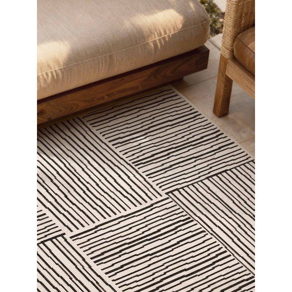 Черен/кремав килим за открито и закрито 200x300 cm Haringey Nightingale – Ted Baker-image-2