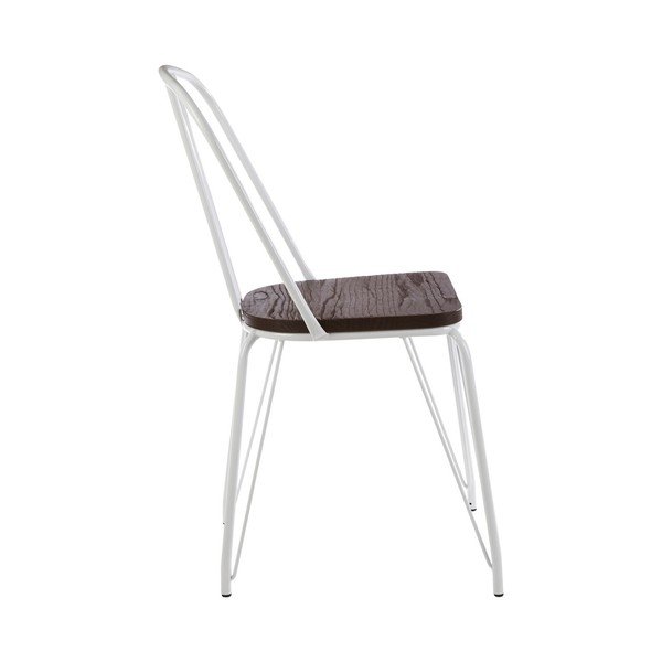 Бял/в естествен цвят трапезен стол от масивен бряст District – Premier Housewares-image-4