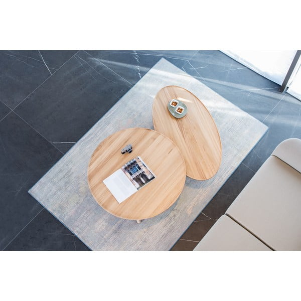 Кръгла масичка за кафе от дъбова дървесина в естествен цвят ø 100 cm Mu - Gazzda-image-2