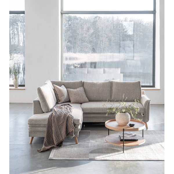 Бежов разтегателен ъглов диван (ляв ъгъл) Charming Charlie – Miuform-image-4