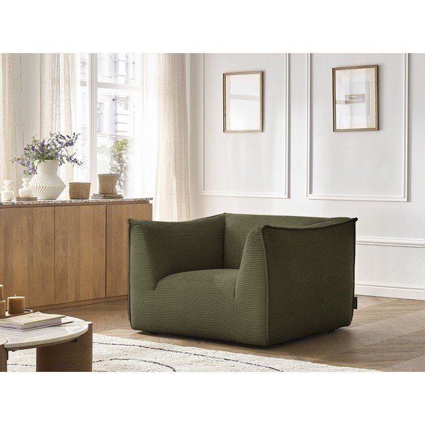 Зелено кресло от рипсено кадифе Giorgia – Bobochic Paris-image-1