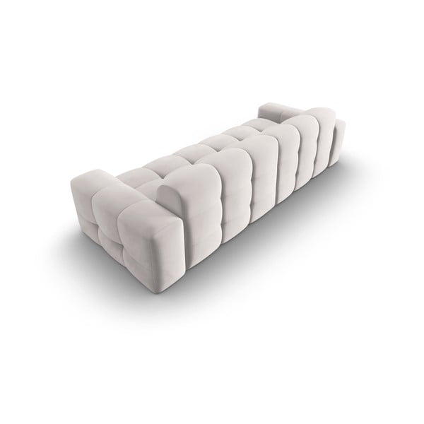 Светлосив кадифен диван 255 cm Kendal - Micadoni Home-image-4