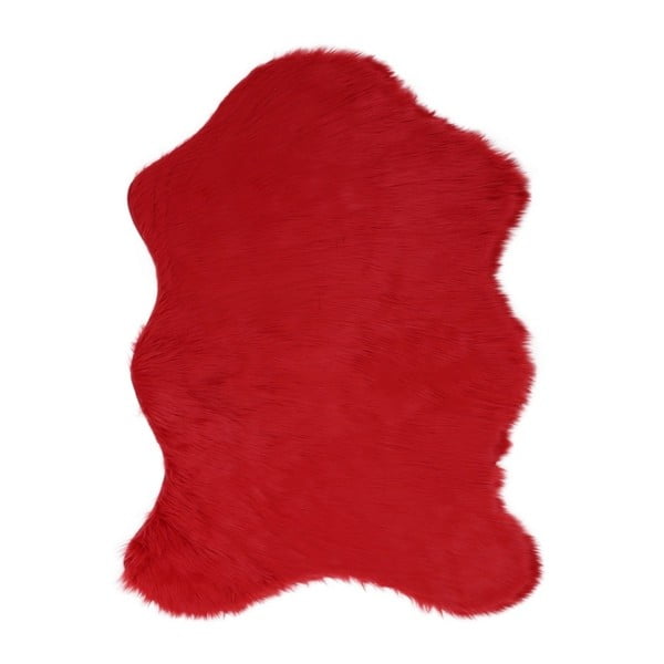 Червен килим от изкуствена кожа Pelus Red, 75 x 100 cm - Unknown