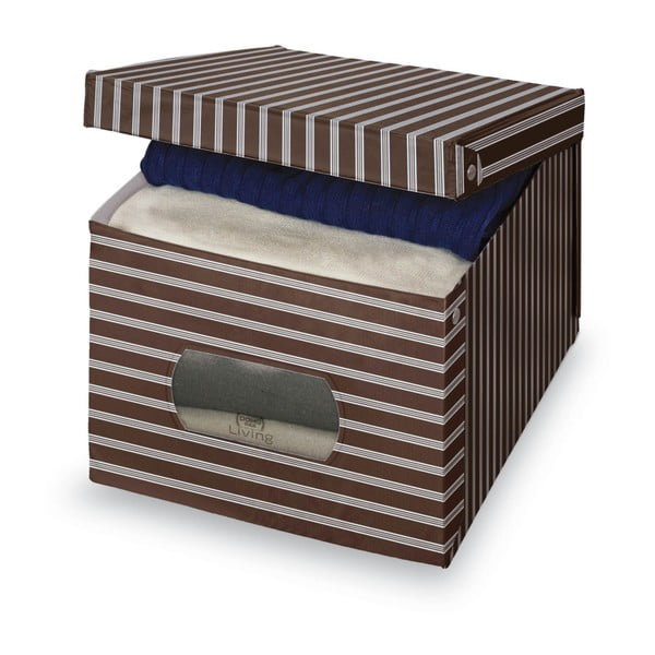Кафяво-сива кутия за съхранение Living, 31 x 50 cm Classic - Domopak