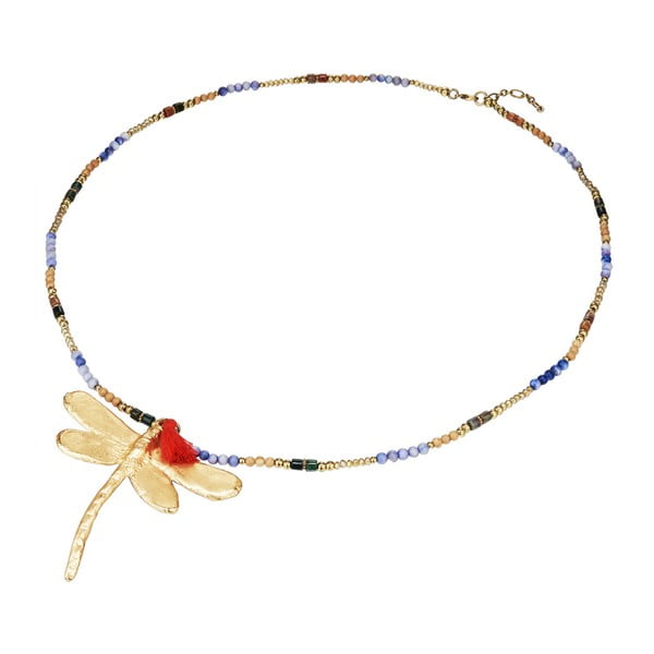 Dámský náhrdelník ve zlaté barvě Tassioni Dragonfly