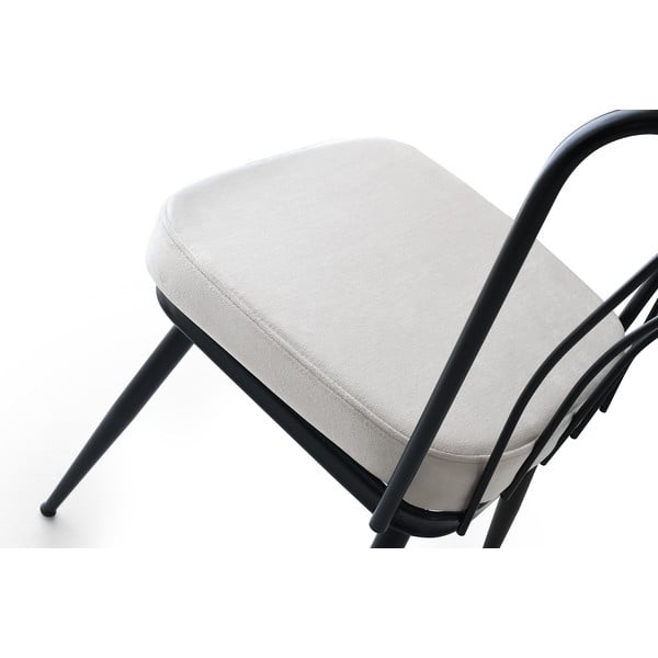 Бело-черни метални трапезни столове в комплект от 2 броя Yildiz - Kalune Design-image-4