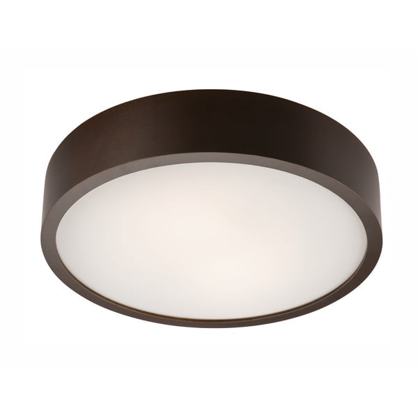 Тъмнокафява лампа за таван със стъклен абажур ø 37 cm Eveline - LAMKUR