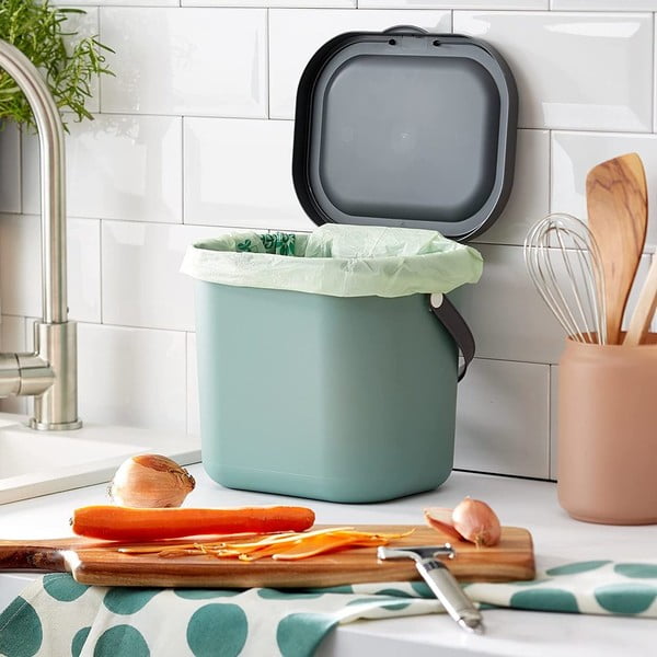 Зелен контейнер за компостируеми отпадъци 6 л Albula - Rotho-image-1