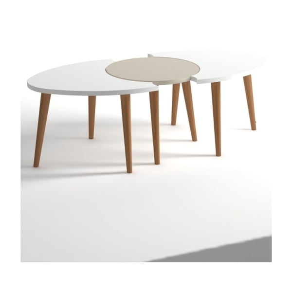 Béžovo-bílý konferenční stolek Monte Allegro