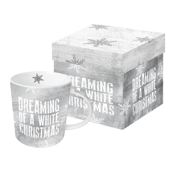 Чаша от костен порцелан с коледен мотив в подаръчна кутия Dreaming of Christmas, 350 ml - PPD