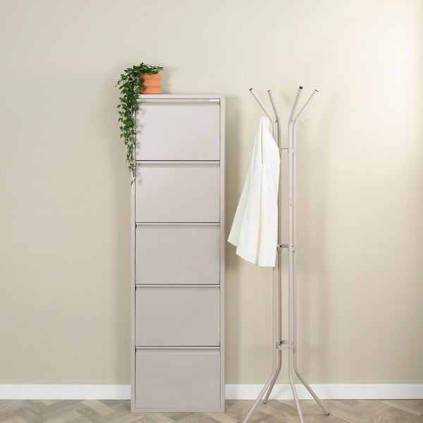 Кафяво-сива метална накланяща се стойка за обувки 50x169x15 cm Billy – Spinder Design-image-1