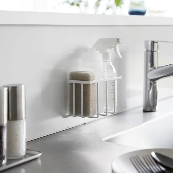 Бяла метална стойка за перилни препарати без пробиване Film Hook – YAMAZAKI-image-4