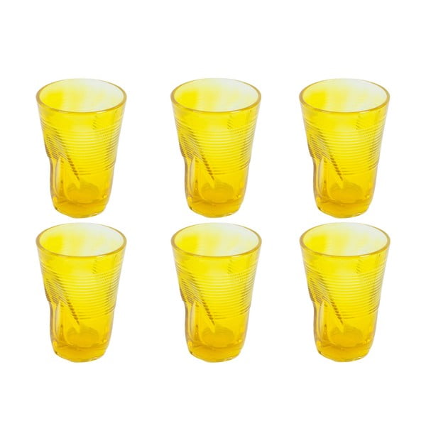 Sada 6 sklenic Kaleidos 340 ml, žlutá
