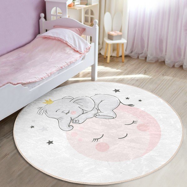 Бял детски килим ø 120 cm Comfort - Mila Home-image-2