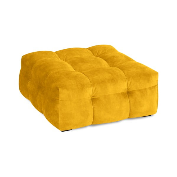 Жълт кадифен пуф Vesta - Windsor & Co Sofas-image-4