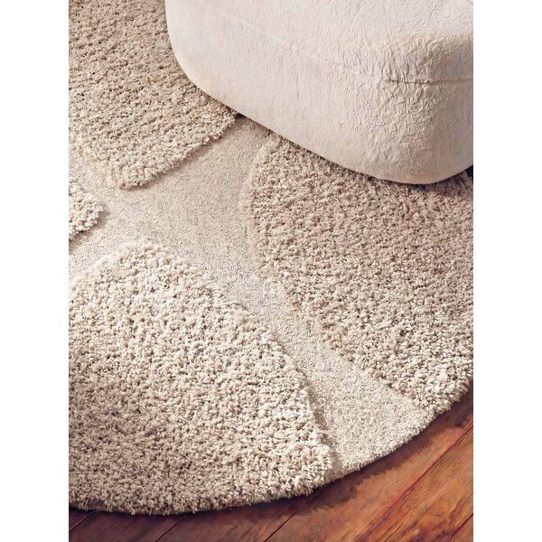 Кремав ръчно изработен кръгъл килим ø 200 cm Lambeth Jasper – Ted Baker-image-2