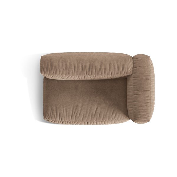 Светлокафяв кадифен модул за диван (десен ъгъл) Martina – Micadoni -image-3