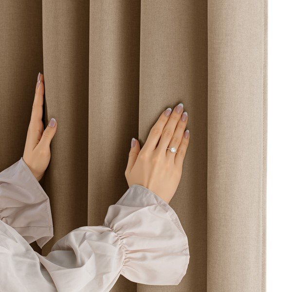 Бежово dimout перде 140x250 cm Calisto – Filumi-image-4
